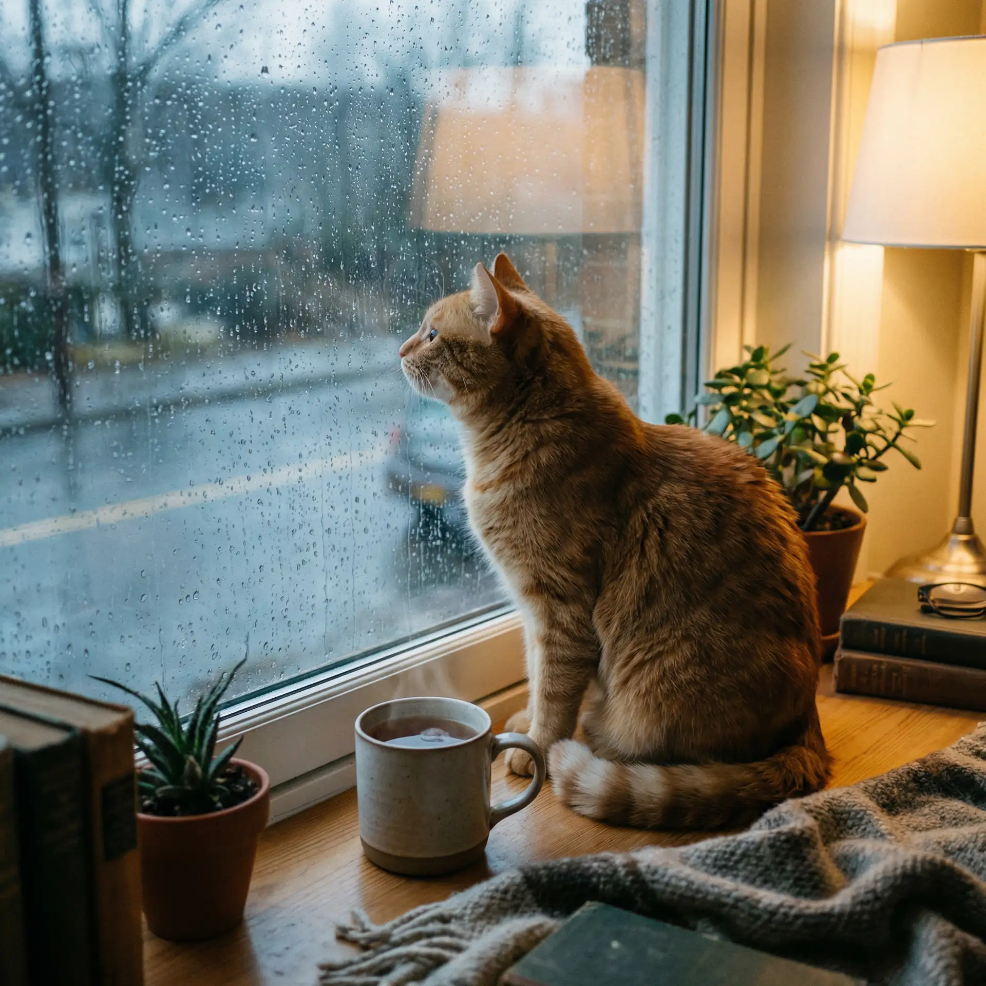 猫咪望着窗外的雨 - 我被继亲开了苞